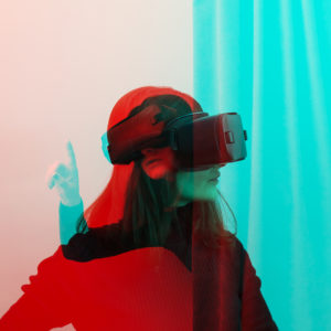 Woman wearing VR Glasses Woman wearing VR Glasses